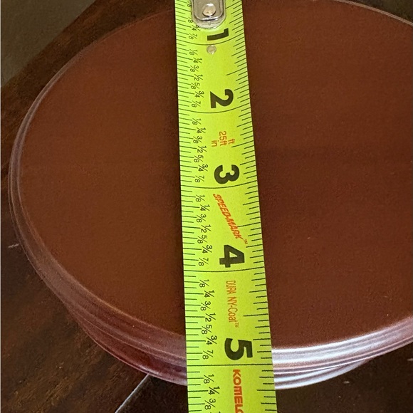 Wooden Oval Swivel Jewelry Box in Warm Mahogany - Picture 4 of 5